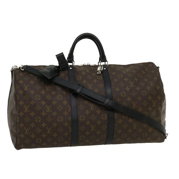 LOUIS VUITTON Monogram Macassar Keepall Bandouliere 55 M56714 - Picture 1 of 16